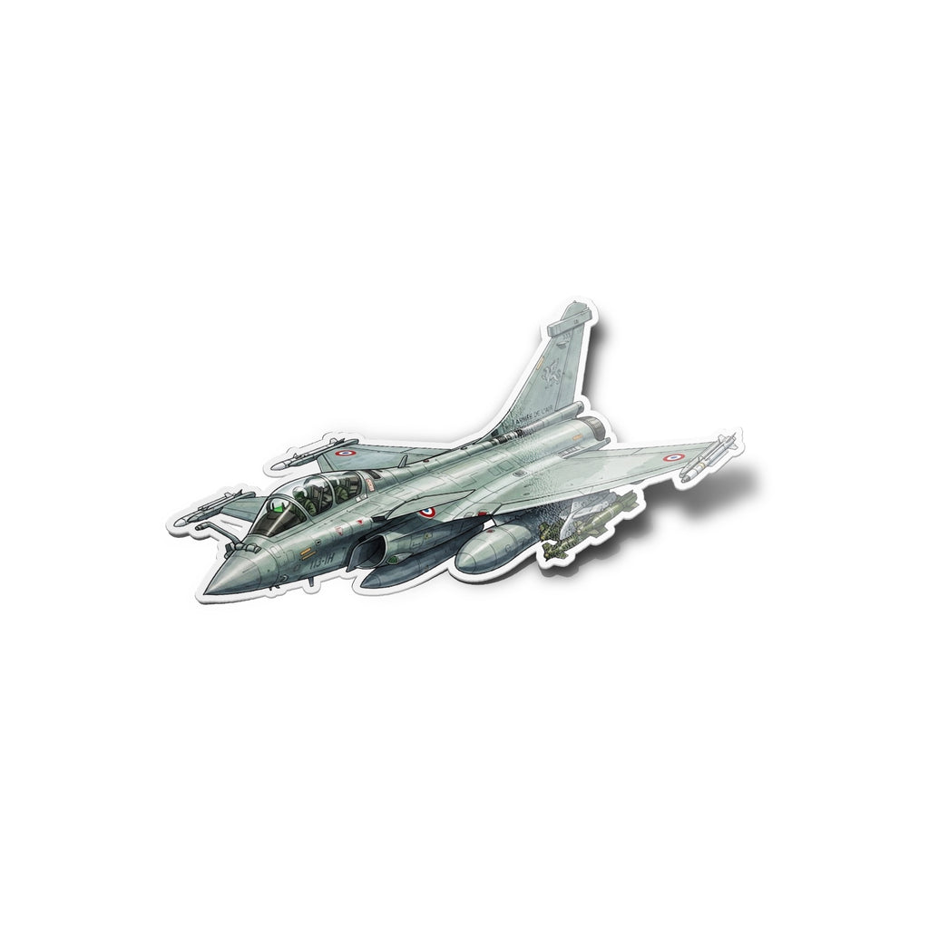 Sticker Vinyle Avion Rafale - Autocollant Armée de l'Air & Pilote de Chasse (Résistant Eau & UV)