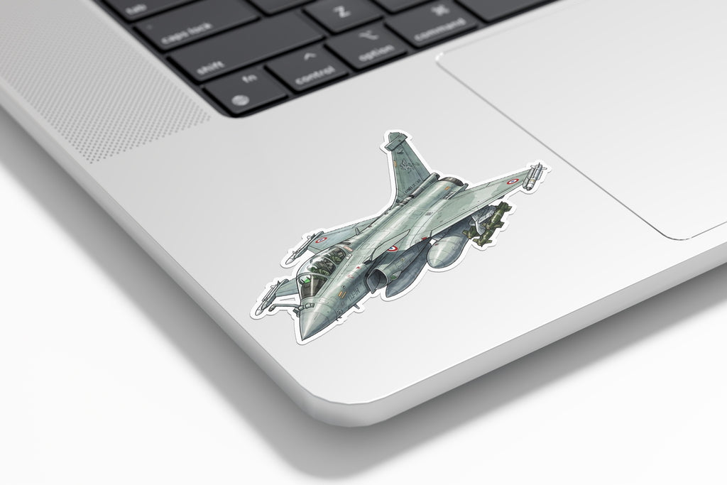 Sticker Vinyle Avion Rafale - Autocollant Armée de l'Air & Pilote de Chasse (Résistant Eau & UV)