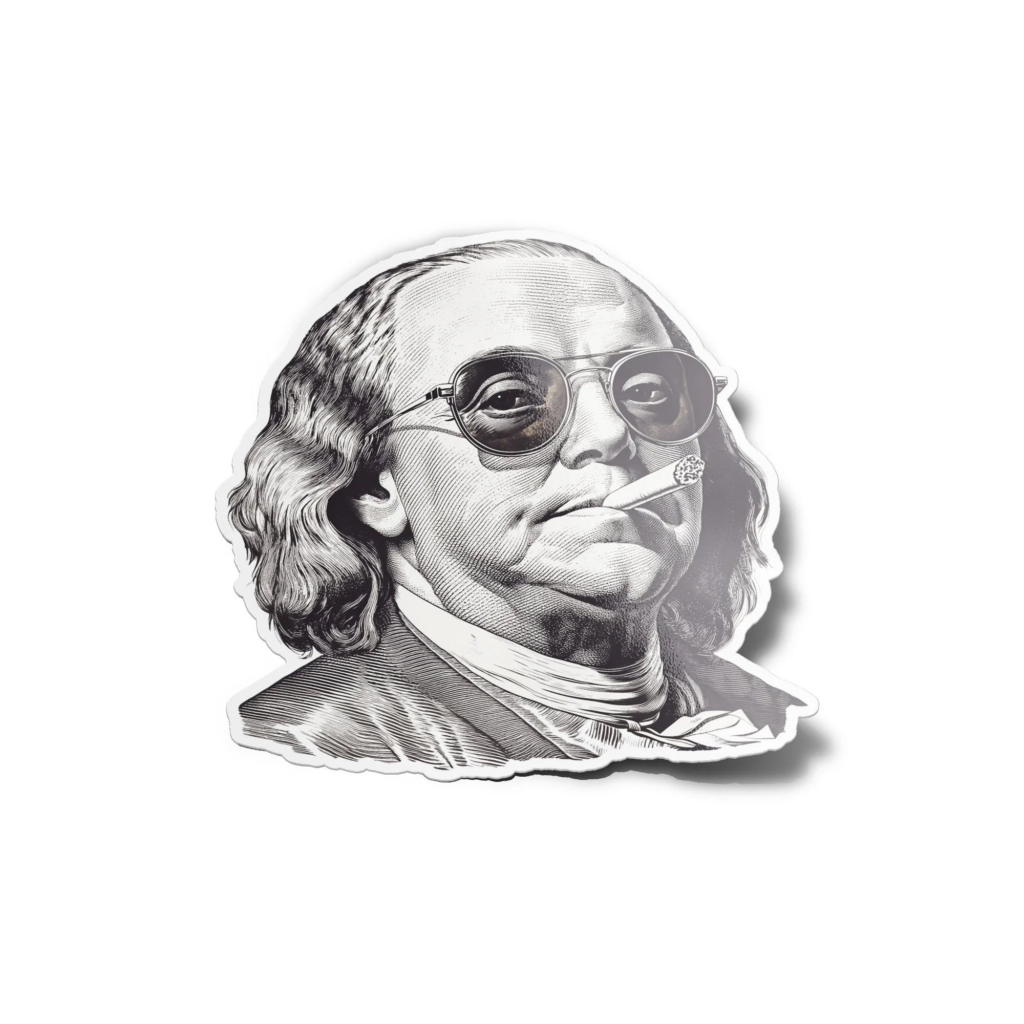 Sticker Vinyle Benjamin Franklin "Grit & Gold" – Édition Badass Résistante Eau & UV