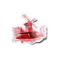 Sticker Moulin Rouge Paris – Autocollant vinyle découpé à la forme – Résistant à l’eau et aux UV – Souvenir Montmartre
