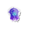 Sticker Déesse Cosmique – Illustration Spirituelle Psychédélique en Vinyle Résistant (Eau & UV)