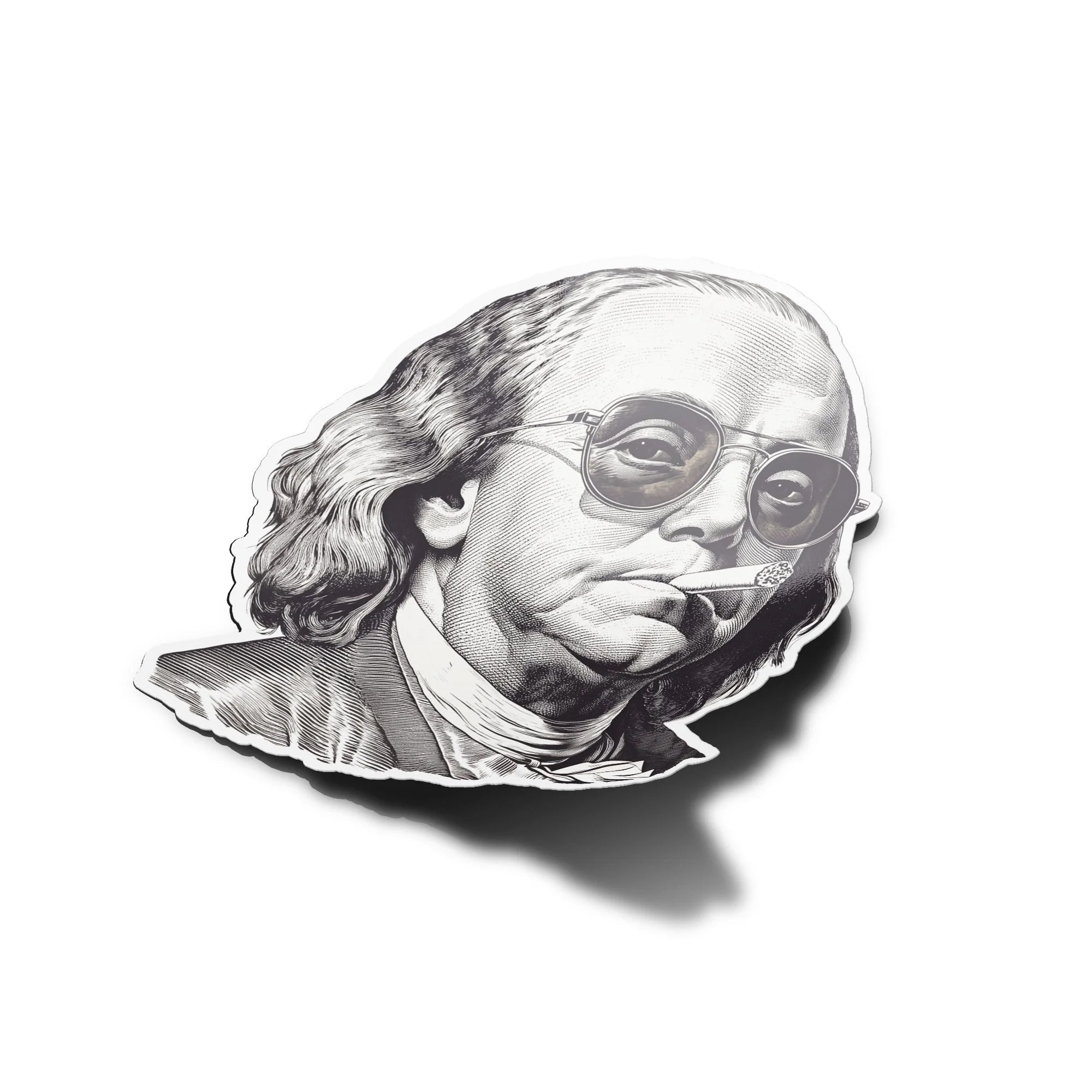 Sticker Vinyle Benjamin Franklin "Grit & Gold" – Édition Badass Résistante Eau & UV