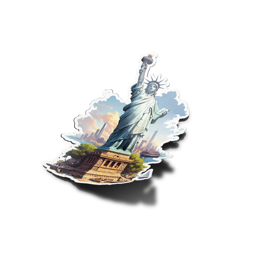 Sticker Vinyle "NYC Liberty" – Illustration Statue de la Liberté & Skyline