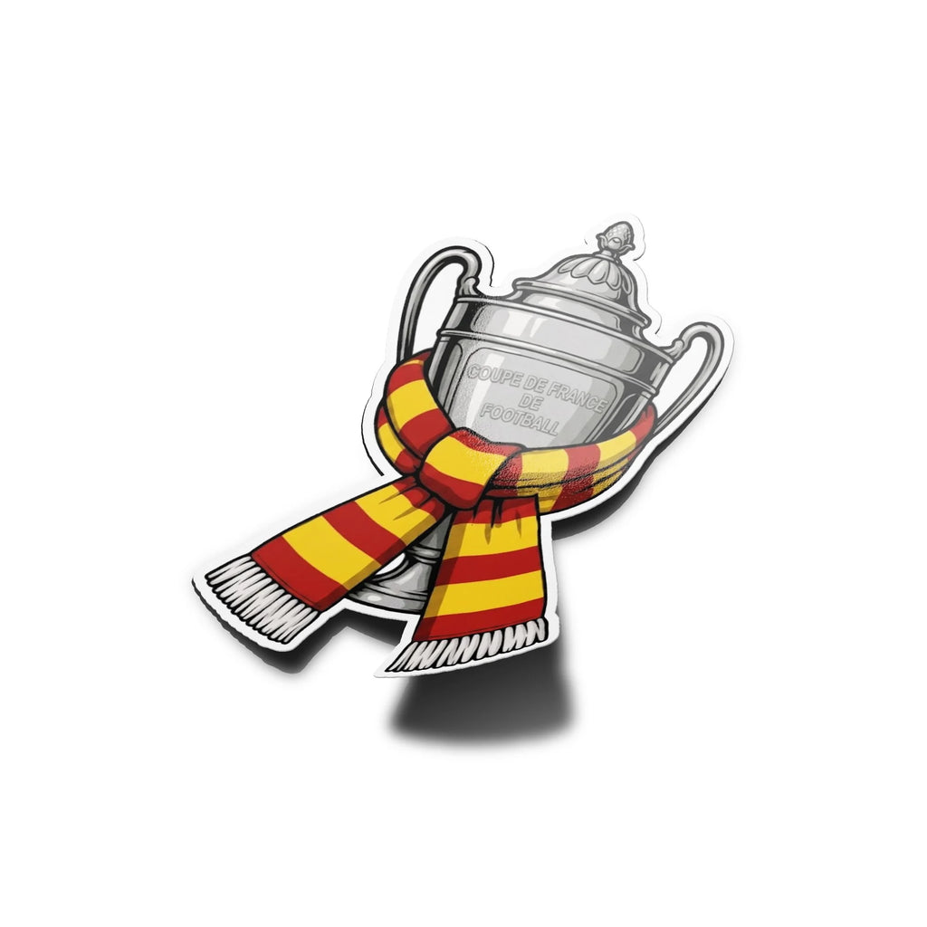 Sticker Vinyle Coupe de France - Supporter Lens "Sang et Or" Champions
