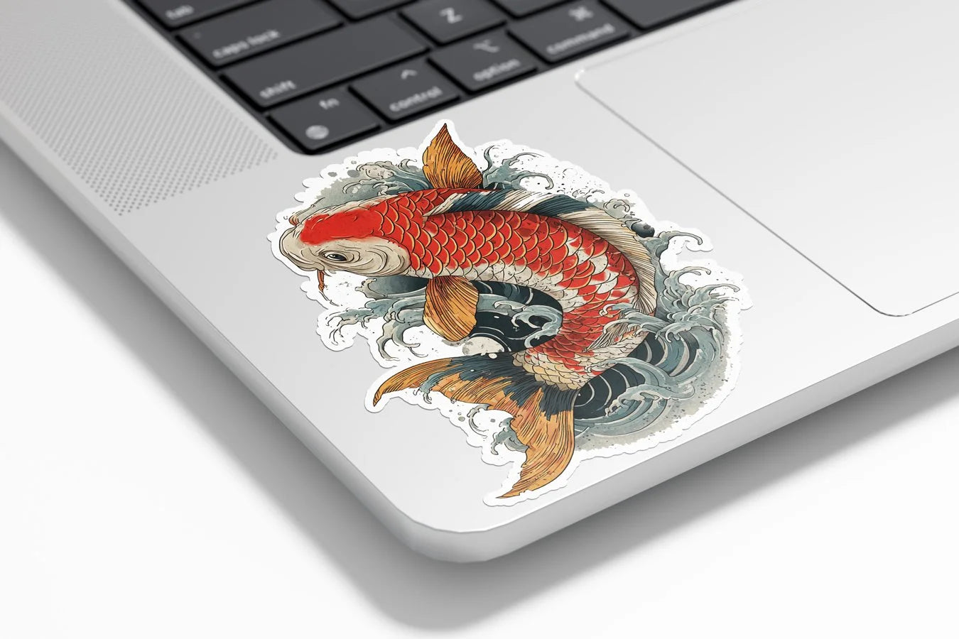 Sticker Carpe Japonaise Koi – Autocollant Vinyle Découpé Style Tatouage Japonais – Résistant Eau & UV