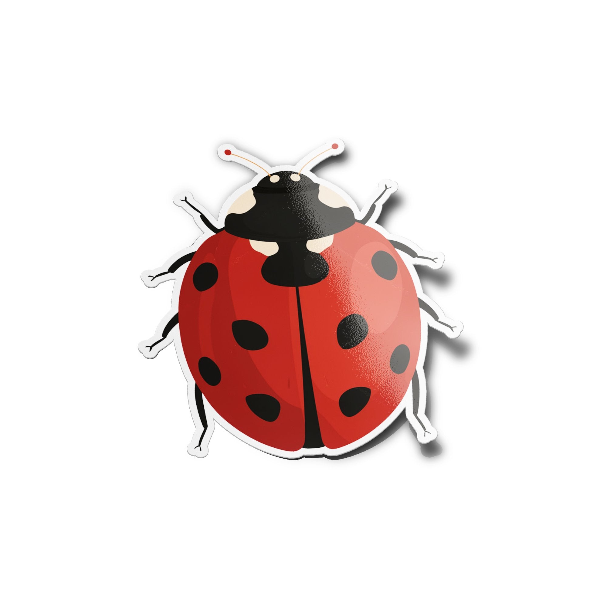 Sticker Coccinelle Porte-Bonheur – Autocollant Vinyle Découpé, Étanche & Résistant aux UV