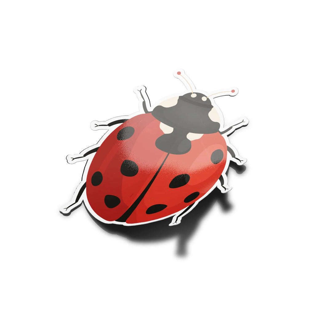Sticker Coccinelle Porte-Bonheur – Autocollant Vinyle Découpé, Étanche & Résistant aux UV