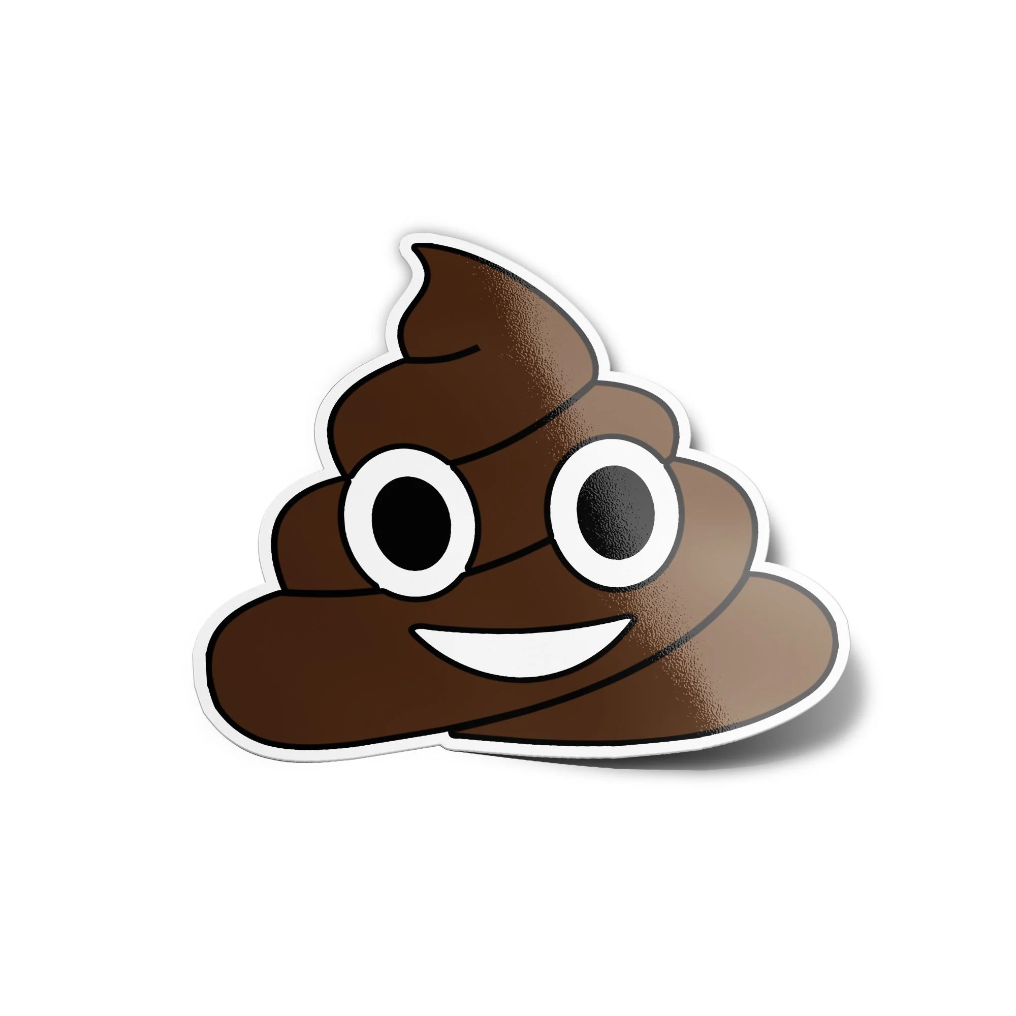 Sticker Vinyle "Emoji Caca Drôle" – Résistant à l’Eau et aux UV, Découpé à la Forme, Parfait pour Geek et Fun