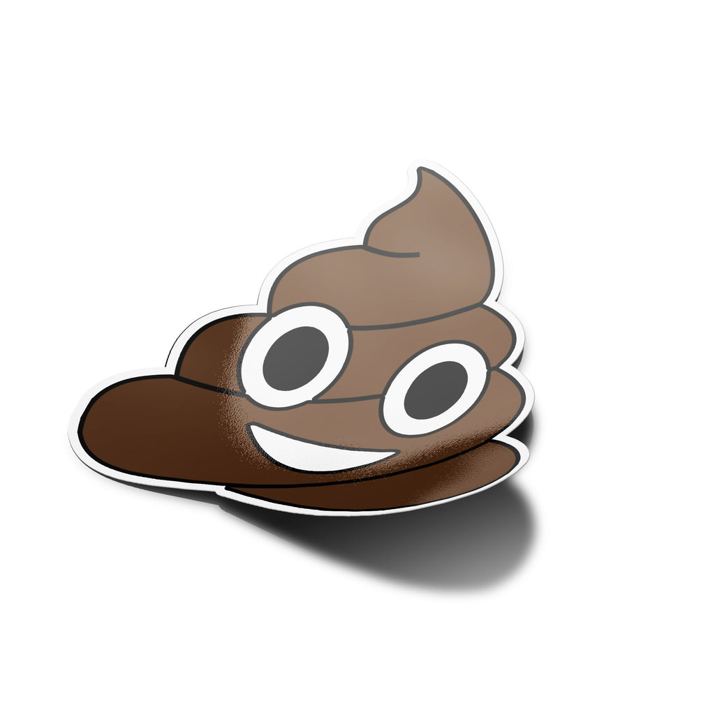 Sticker Vinyle "Emoji Caca Drôle" – Résistant à l’Eau et aux UV, Découpé à la Forme, Parfait pour Geek et Fun
