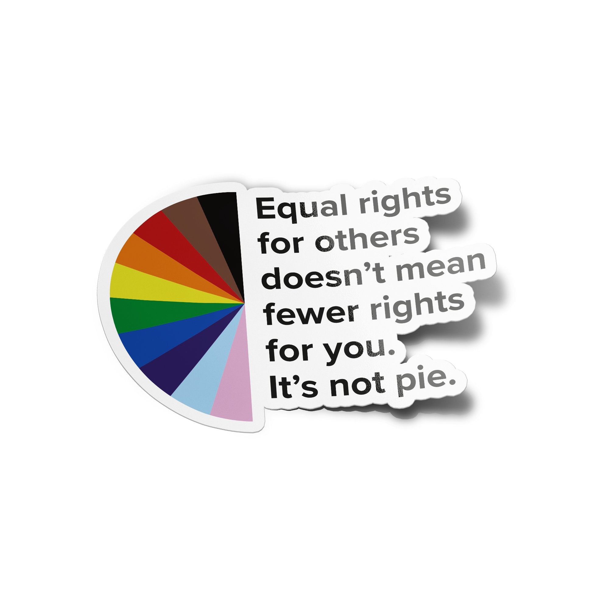Sticker Vinyle Arc-en-Ciel pour l'Égalité et la Diversité - Résistant Eau et UV - Contre le Racisme Fierté Gay LGBT+