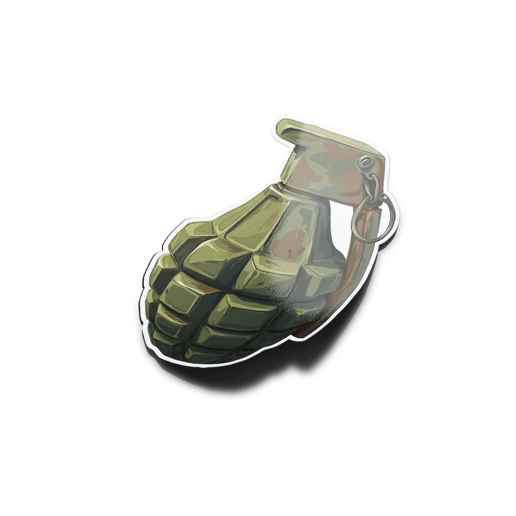 Sticker grenade à main – Autocollant vinyle tactique style militaire & jeu vidéo – Résistant eau et UV