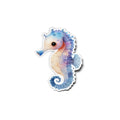 Sticker Hippocampe Aquarelle – Autocollant Vinyle Mignon, Étanche et Résistant aux UV, Découpe à la Forme