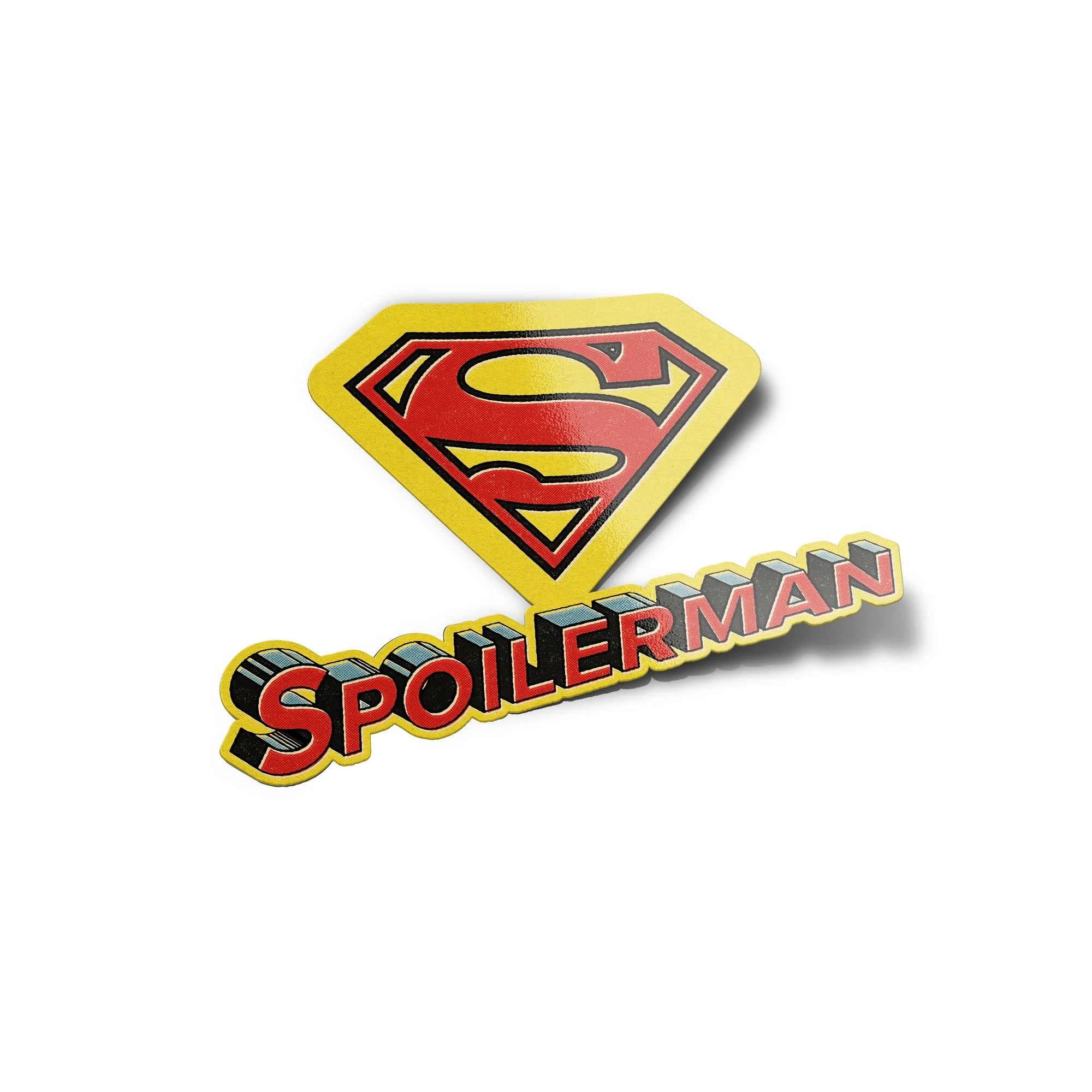 Sticker Vinyle Spoilerman - Autocollant Super-héros Drôle et Résistant pour Fans de Films et Séries