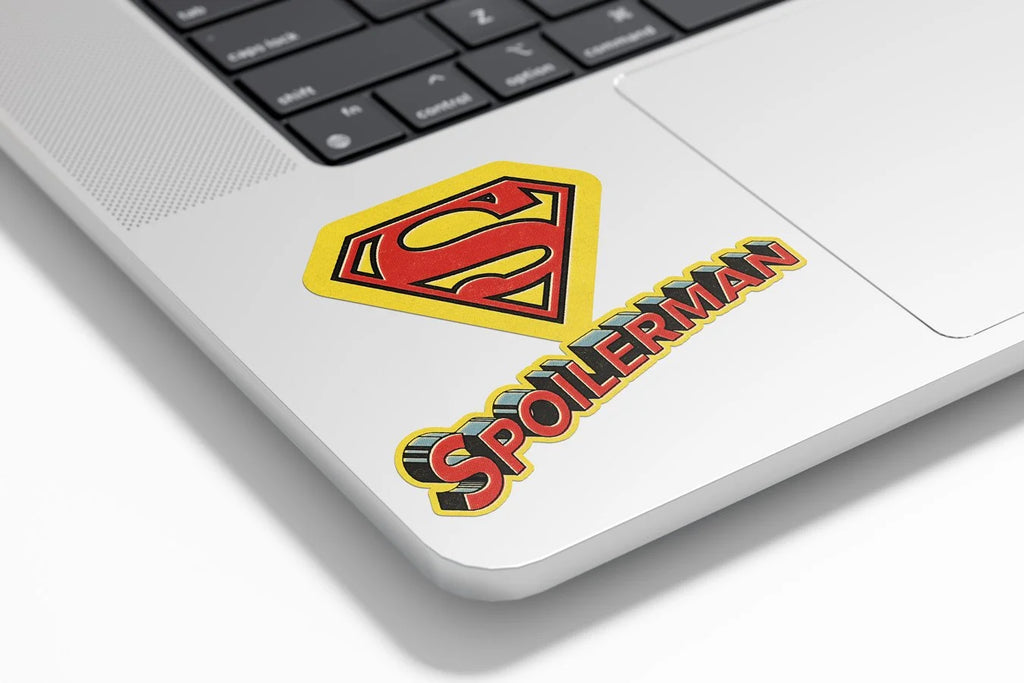 Sticker Vinyle Spoilerman - Autocollant Super-héros Drôle et Résistant pour Fans de Films et Séries