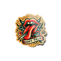 Sticker Vinyle Résistant 'Silence - Don't Talk' - Design Old School - Résistant Eau & UV
