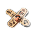 Sticker vinyle pansement rétro - Illustrations old school (crâne, rose, pin-up, bouche) - Résistant eau et UV