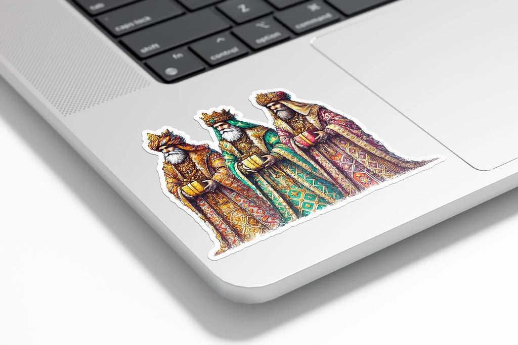 Sticker vinyle "Les Rois Mages" - Autocollant religieux de Noël | Résistant eau et UV | Décoration chrétienne