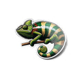 Sticker Caméléon en Vinyle de Qualité, Résistant à l'Eau et aux UV, Découpe à la Forme, Décoration Unique