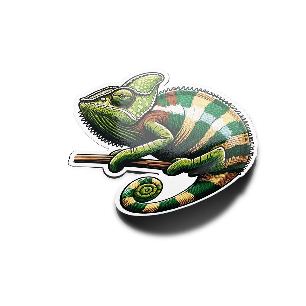 Sticker Caméléon en Vinyle de Qualité, Résistant à l'Eau et aux UV, Découpe à la Forme, Décoration Unique