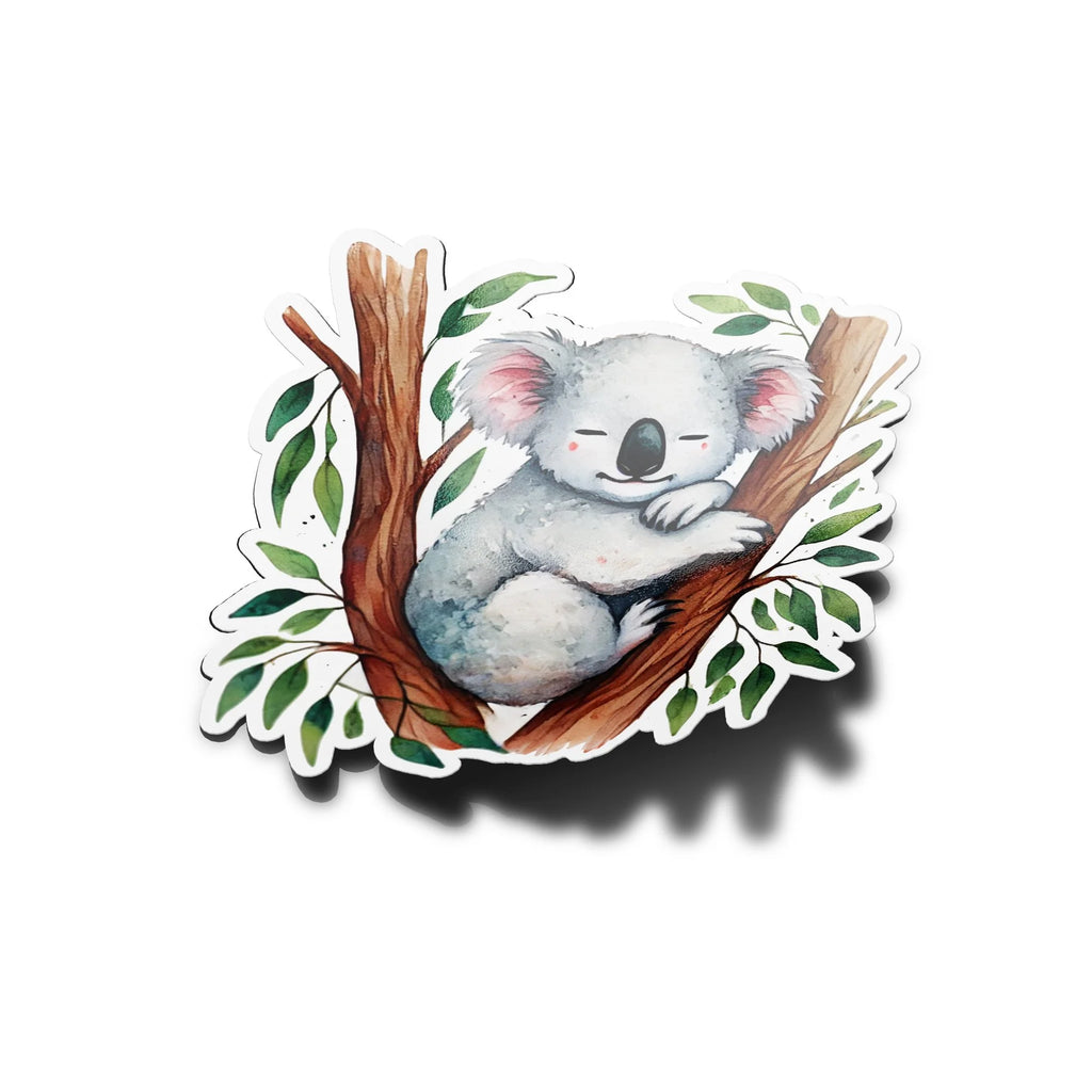 Sticker vinyle Koala mignon en aquarelle | Autocollant animal résistant eau et UV | Découpe à la forme
