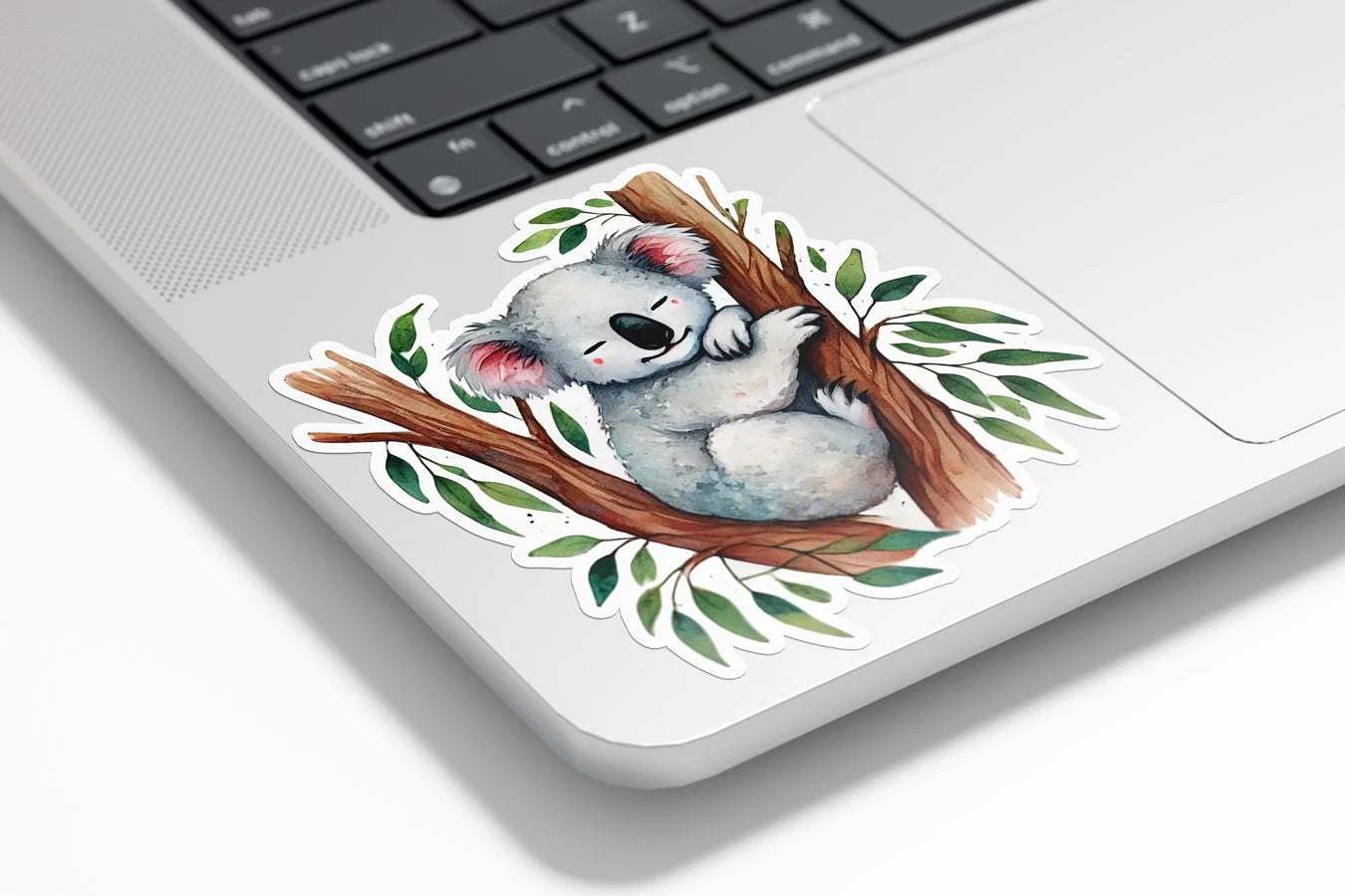 Sticker vinyle Koala mignon en aquarelle | Autocollant animal résistant eau et UV | Découpe à la forme