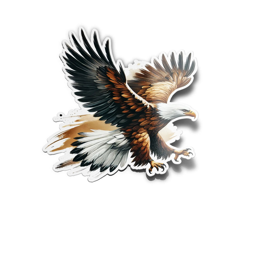 Sticker vinyle Aigle Royal en vol - Autocollant résistant à l'eau et aux UV - Rapace majestueux