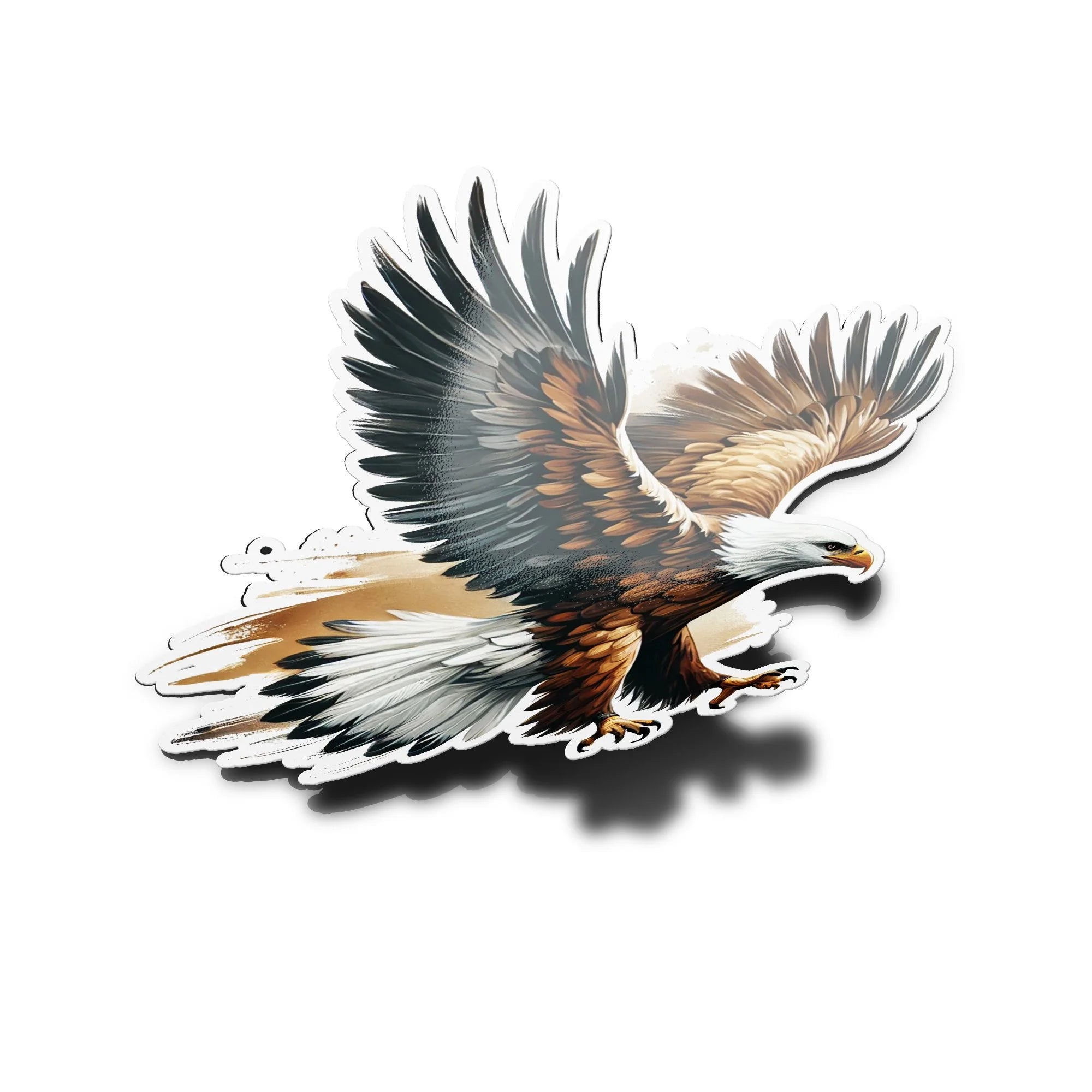 Sticker vinyle Aigle Royal en vol - Autocollant résistant à l'eau et aux UV - Rapace majestueux