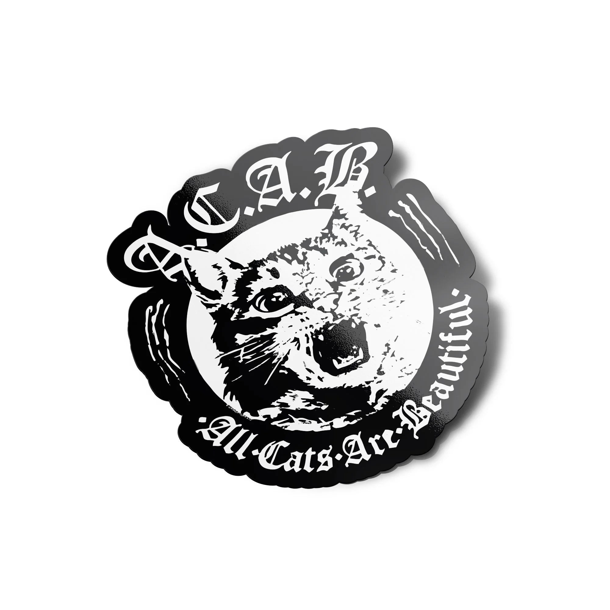 AUTOCOLLANTS Stickers All Cats Are Beautiful acab anarchist antifa découpé à la forme vinyle resistant eau et UV qualité