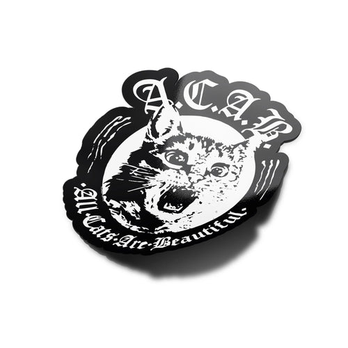 AUTOCOLLANTS Stickers All Cats Are Beautiful acab anarchist antifa découpé à la forme vinyle resistant eau et UV qualité