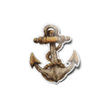 Sticker ancre vintage en bois – Autocollant marin style pirate en vinyle résistant eau & UV – Mer, bateau, océan