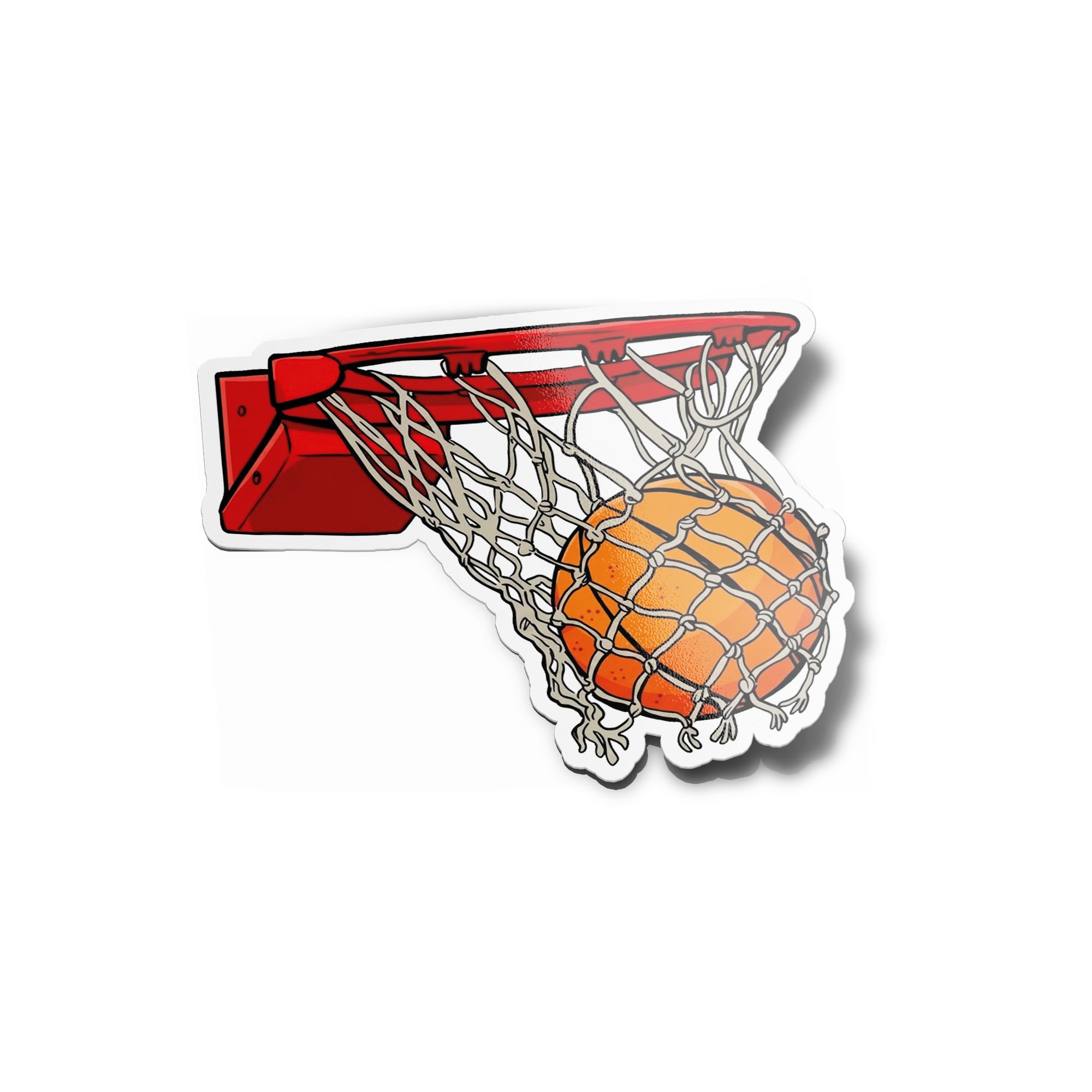 Sticker Basketball Panier & Ballon - Autocollant Vinyle Waterproof