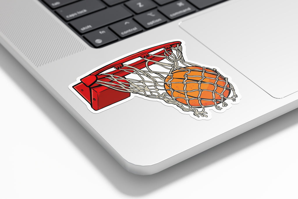 Sticker Basketball Panier & Ballon - Autocollant Vinyle Waterproof