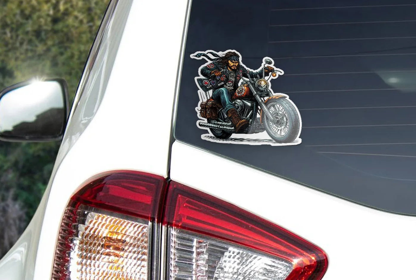 Sticker Biker Motard ‘Roi de la Route’ - Vinyle Résistant - Esprit Harley et Chopper