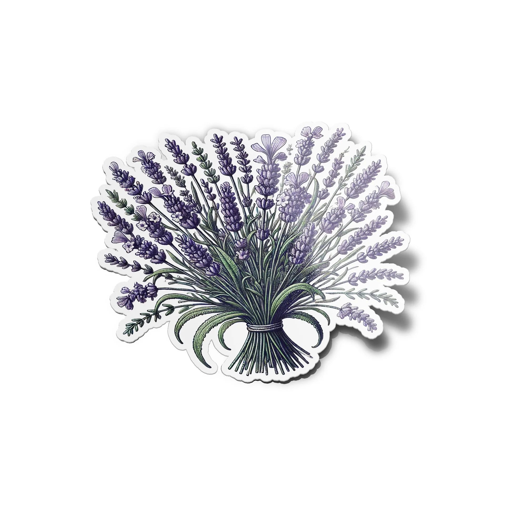 Sticker Vinyle Bouquet de Lavande - Plante de Provence - Résistant Eau et UV - Découpe à la Forme