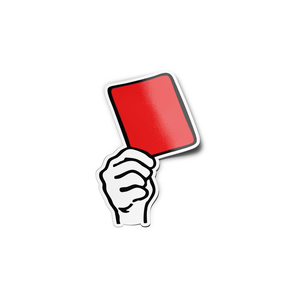 Sticker Carton Rouge – Autocollant vinyle premium découpé à la forme, résistant à l’eau et aux UV | Sport, humour, red c