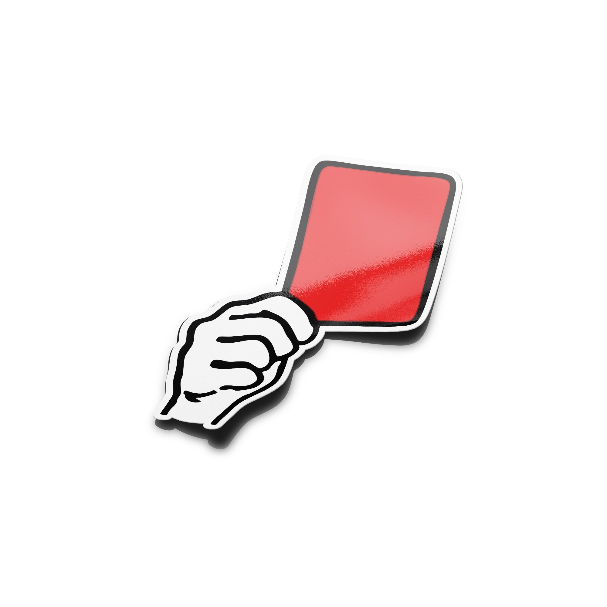 Sticker Carton Rouge – Autocollant vinyle premium découpé à la forme, résistant à l’eau et aux UV | Sport, humour, red c