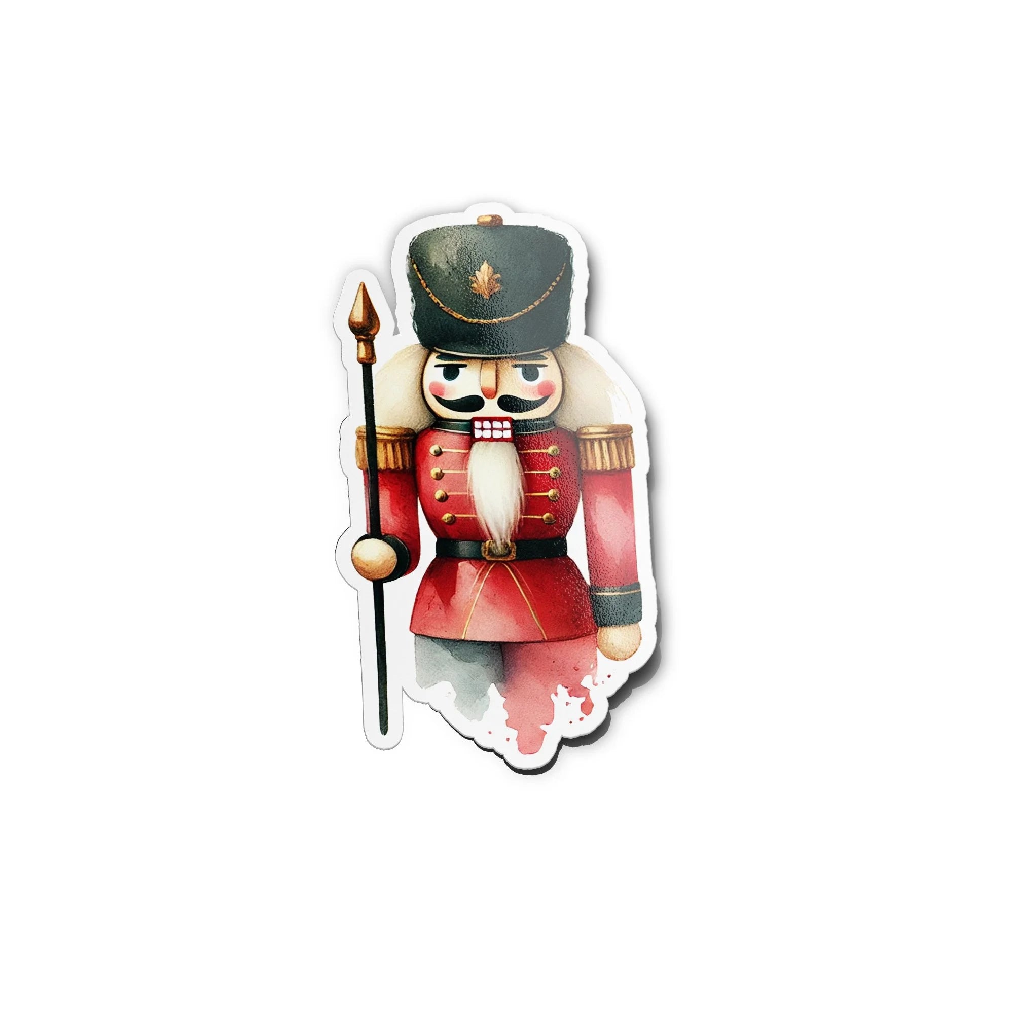 Sticker vinyle Casse-Noisette Soldat | Autocollant Noël résistant eau et UV | Découpe à la forme