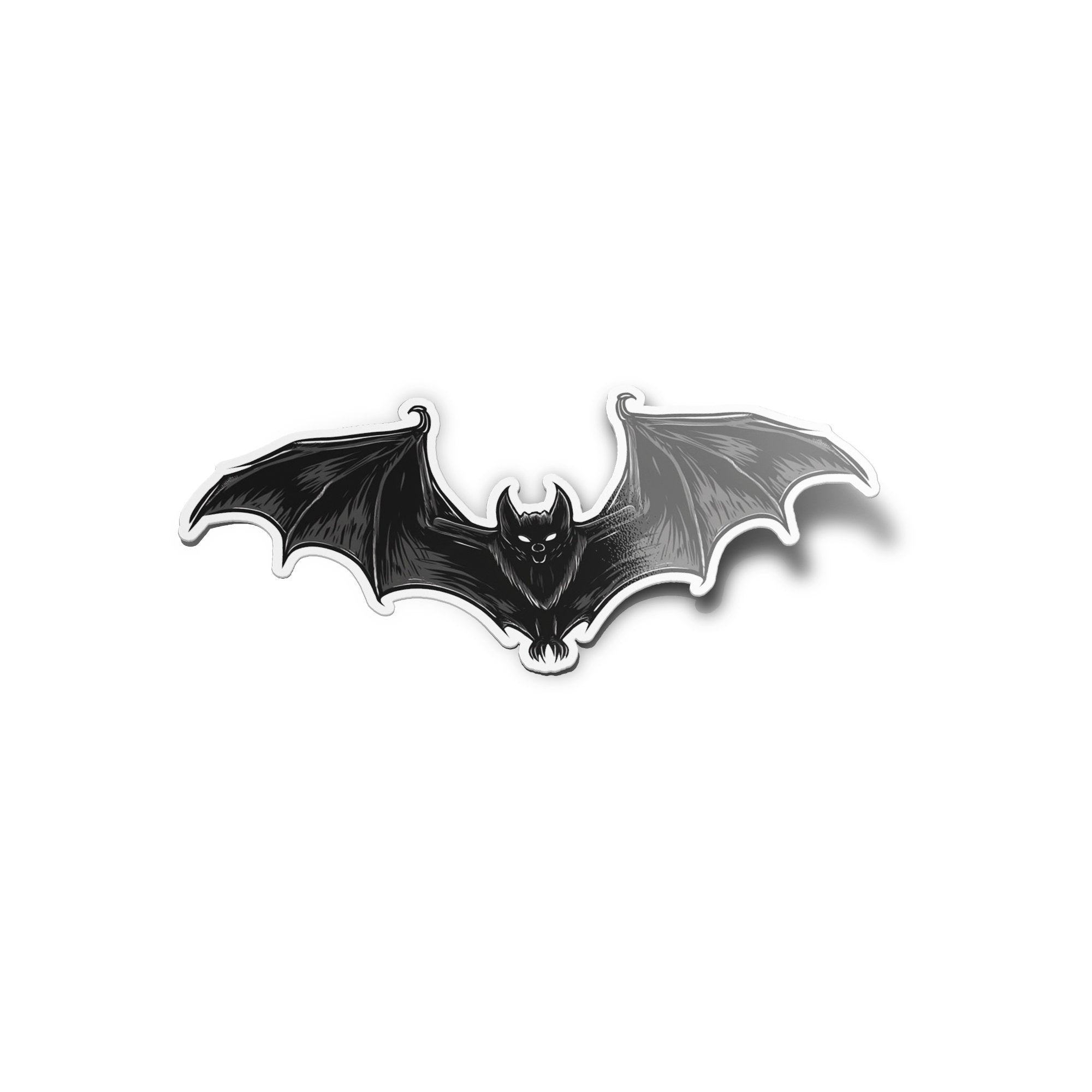 Sticker chauve-souris noire en vol – Autocollant vinyle résistant à l’eau et aux UV – Découpe à la forme