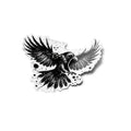 Sticker corbeau noir gothique - Autocollant vinyle de qualité - Résistant eau et UV - Illustration sombre