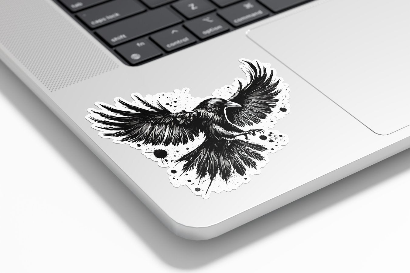 Sticker corbeau noir gothique - Autocollant vinyle de qualité - Résistant eau et UV - Illustration sombre