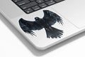 Sticker Vinyle "Dark Raven" – Corbeau Noir aux Ailes Déployées