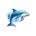 Sticker Dauphin bleu Aquarelle - Vinyle Résistant Eau & UV - Amoureux des animaux & océan