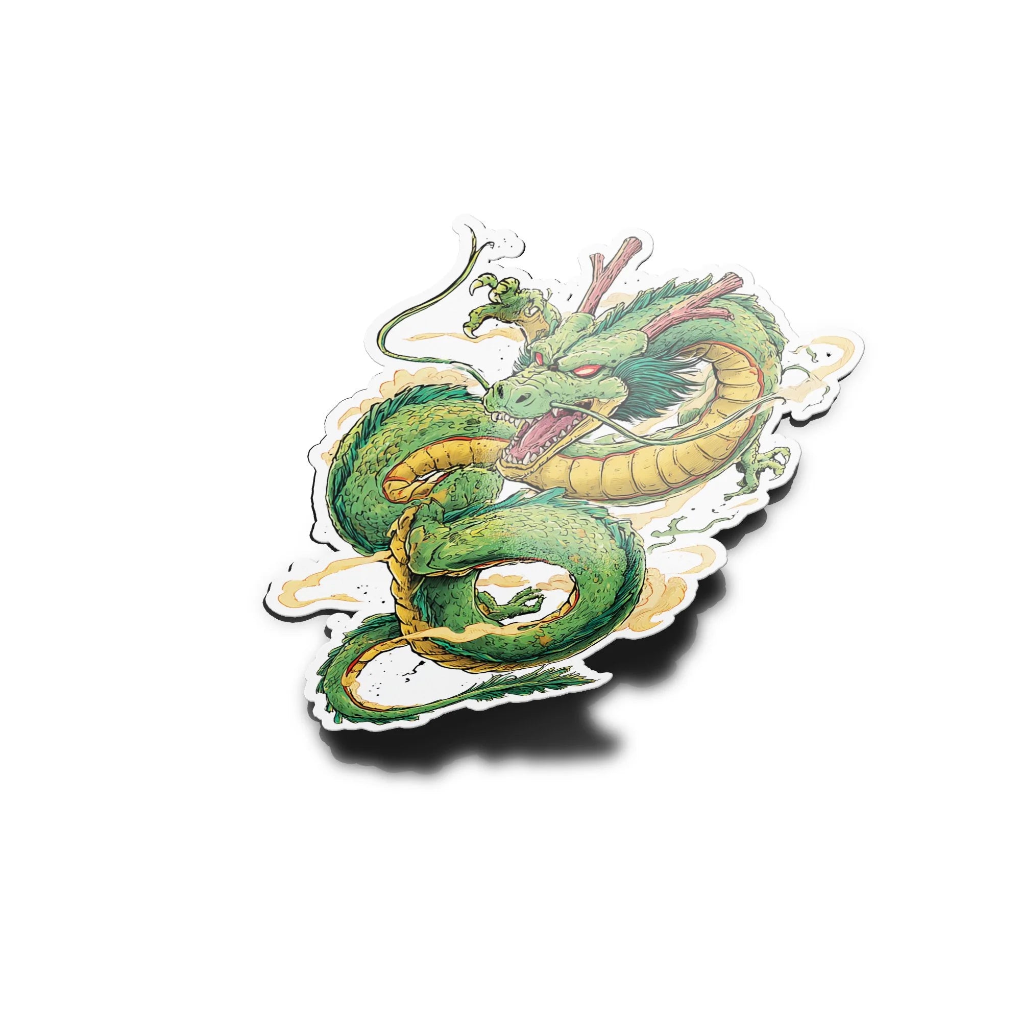 Sticker dragon manga style Shenron – Autocollant vinyle résistant eau & UV – Inspiration anime japonais