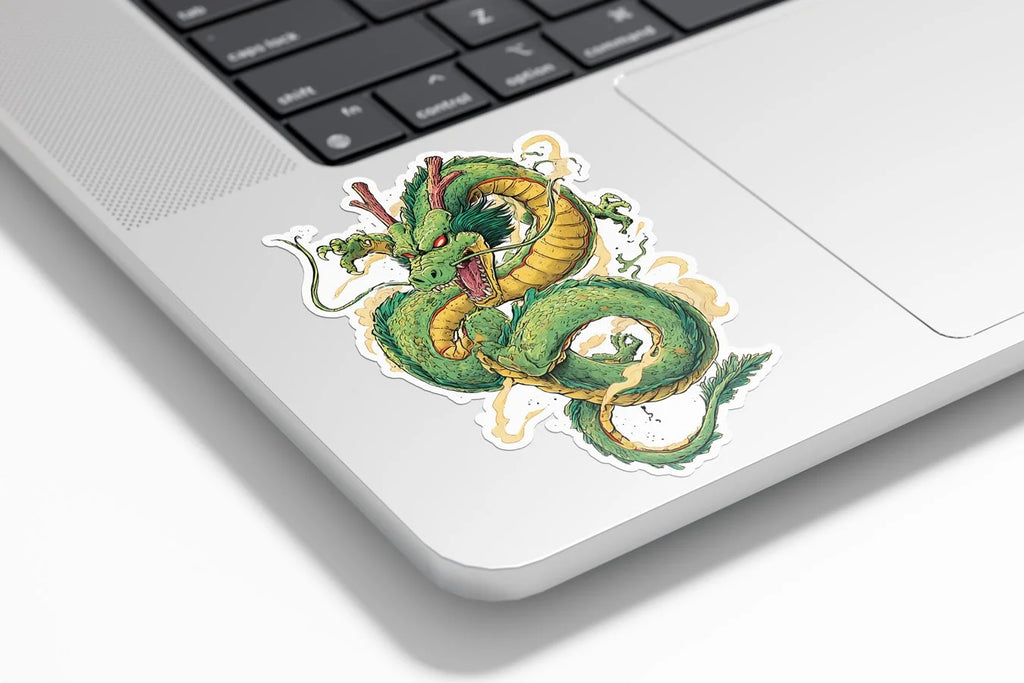 Sticker dragon manga style Shenron – Autocollant vinyle résistant eau & UV – Inspiration anime japonais