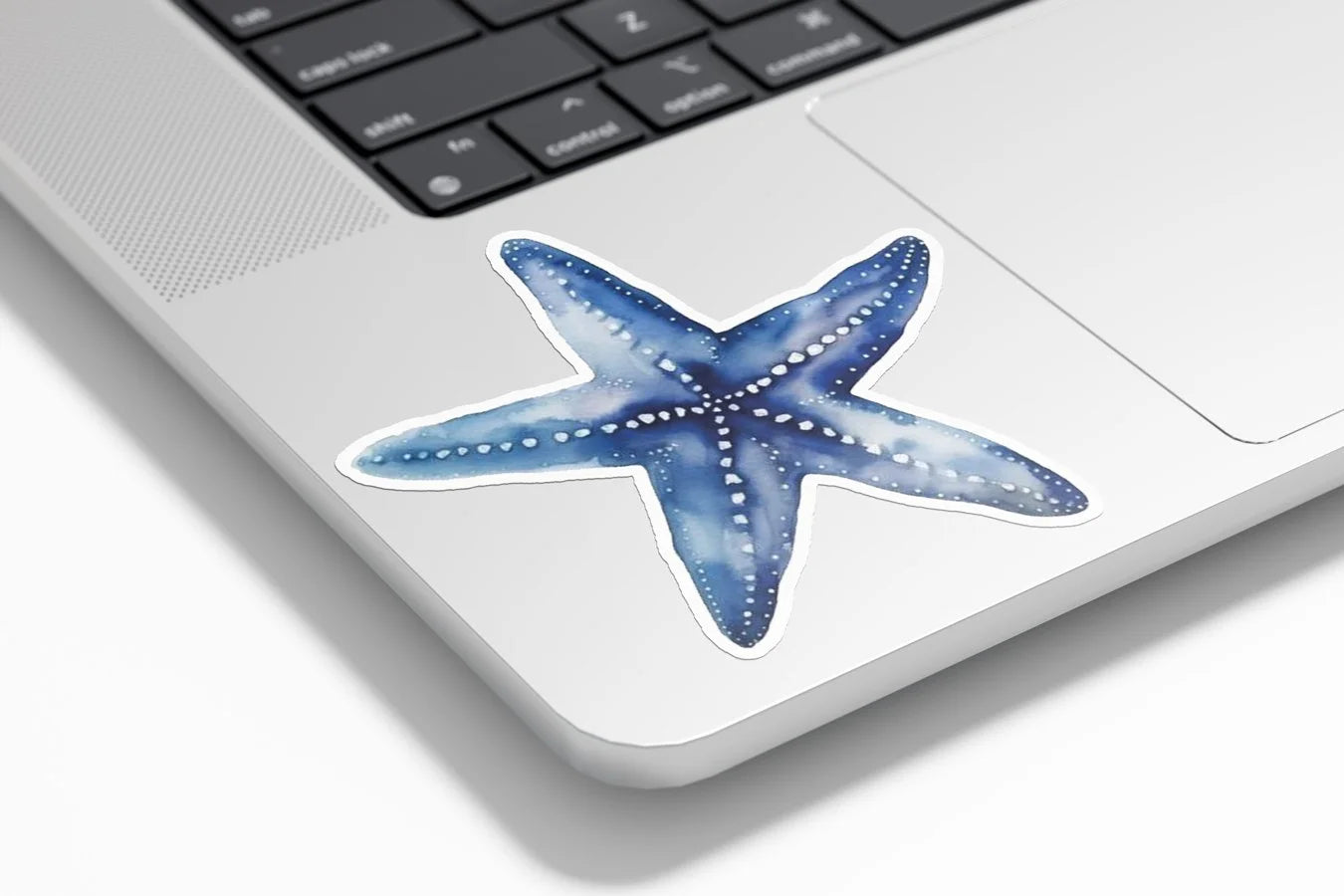Sticker Vinyle "Étoile de Mer" – Aquarelle Bleue Indigo