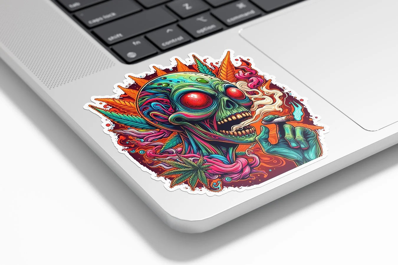 Sticker Vinyle Premium – Alien Déjanté à l’Herbe Magique CBD Skunk Weed – Résistance Extrême à l’Eau et aux UV