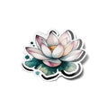 Sticker Vinyle Fleur de Lotus - Décoration Spirituelle et Zen Résistante à l'Eau et aux UV