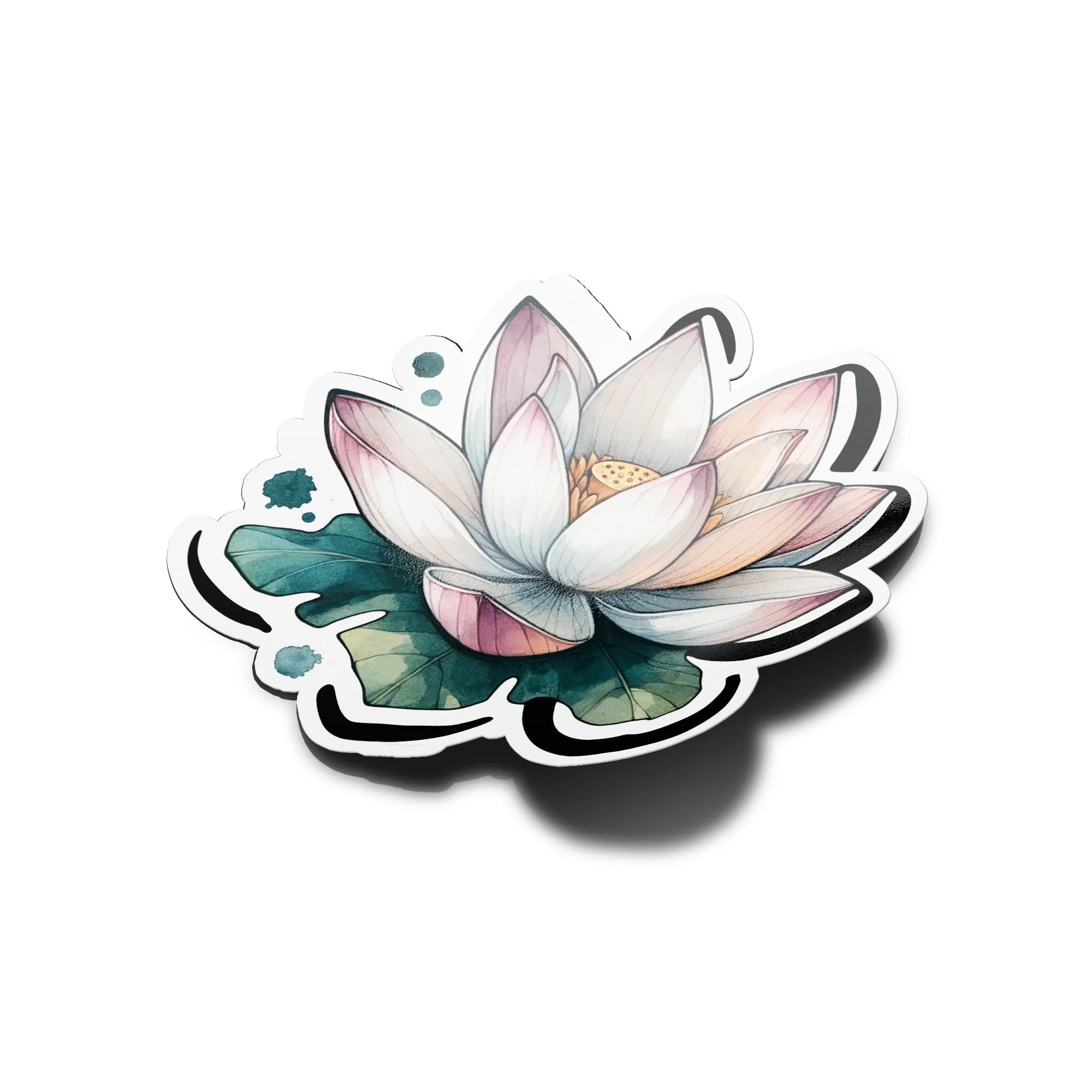 Sticker Vinyle Fleur de Lotus - Décoration Spirituelle et Zen Résistante à l'Eau et aux UV