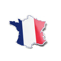 Sticker vinyle carte de France | Autocollant drapeau français bleu blanc rouge | Résistant eau et UV