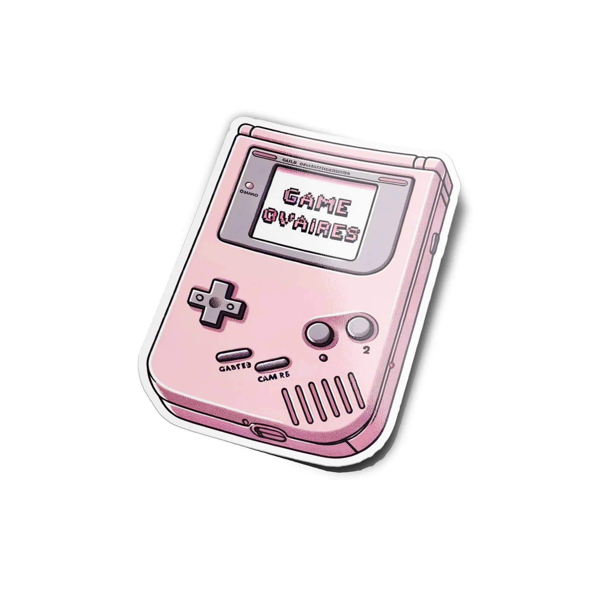 Sticker 'GAME OVAIRES' Game Boy Rose - Féminisme et Jeu Vidéo, Vinyle Durable resistant eau & UV